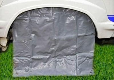 1 pair (2) x 65cm CARAVAN WHEEL COVERS for 13-14