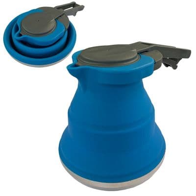 1.5 Litre COLLAPSIBLE FOLDING SILICON KETTLE camping hiking caravan motorhome