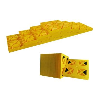 10 pcs MOTORHOME LYNX LEVEL LEVELLING BLOCKS + STORAGE BAG caravan ramp