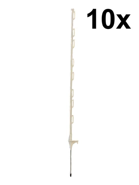 10 x 5ft (160cm) Electric Fence White Poly Posts fence Stakes tape rope
