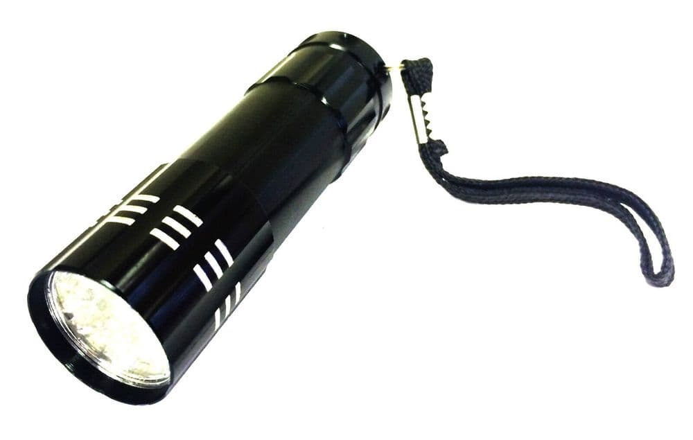 10 x 9 LED FLASHLIGHT TORCH battery operated work light camping caravan ...