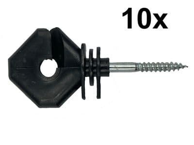 10 x Diamond Ring Insulators Electric Fencing post fence polyrope polytape horse