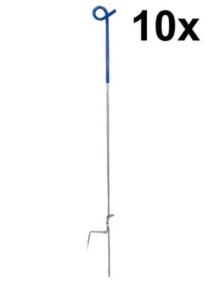 10 x ELECTRIC FENCE PIGTAIL POSTS 3FT - Blue Poly wire horse farm equestrian
