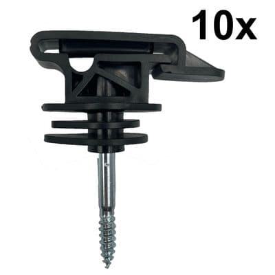 10 x Screw in Tape Insulator - Electric Fencing Polytape 40mm 20mm wire farm
