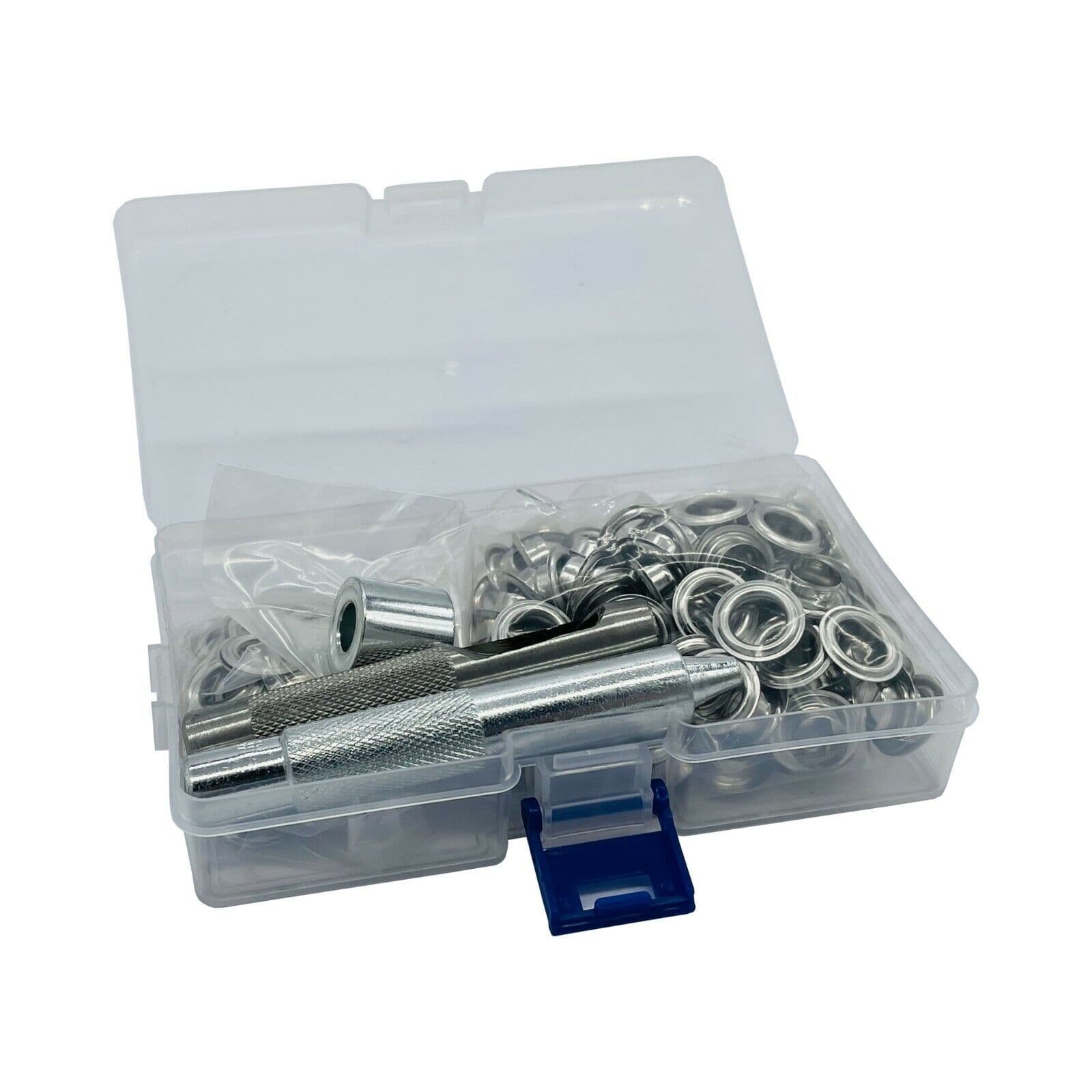 100 pcs 10mm Steel Grommet Eyelet kit with installation tools tarpaulin
