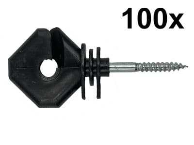 100 x Diamond Ring Insulators Electric Fencing post fence polyrope polytape