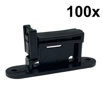 100 x Electric Fence Heavy Duty Tape Clip Insulator for Wooden Post 40mmpolytape