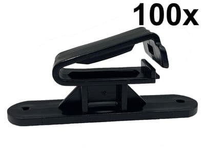 100 x Electric Fence Tape Clip Insulator for wooden post horse poly equestrian