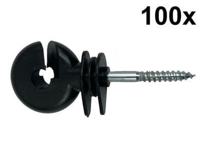 100 x Ring Insulators Electric Fencing post fence polyrope polytape horse cattle