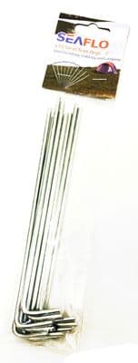 100 x STEEL TENT PEGS (10 packs) HOOKS awning grass camping caravan motorhome