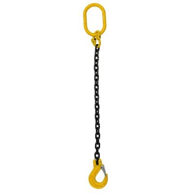 10mm 3.15T SINGLE LEG LIFTING CHAIN SLING with clevis sling hook - 1/2/3/4/5/6m