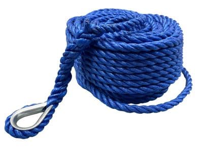 10mm x 135ft PP Anchor Mooring Line Rope with Thimble & Eye other chain anchor
