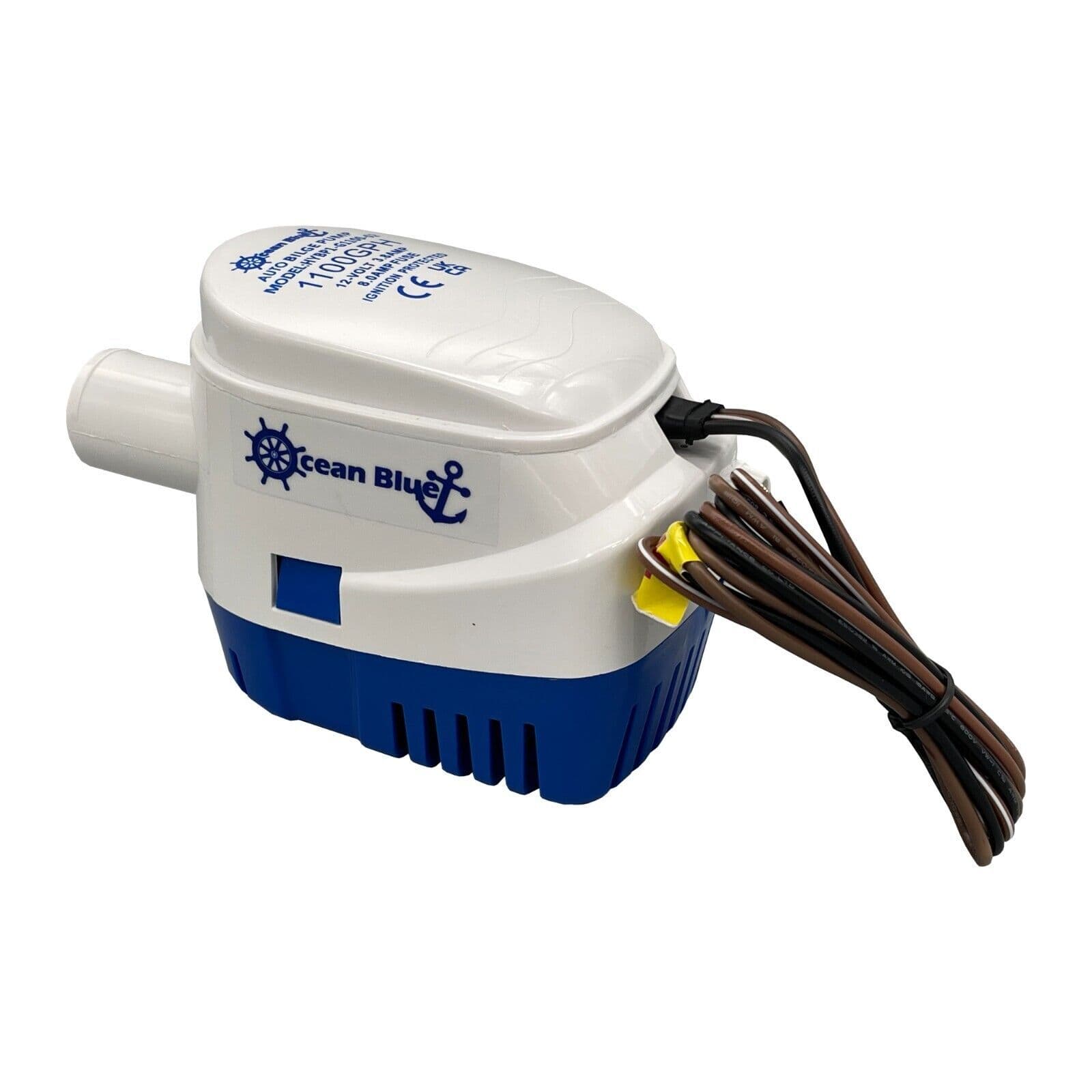 1100GPH 12V Ocean Blue Marine Automatic Bilge Pump boat yacht narrowboat