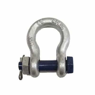 12 TON GALVANISED US ALLOY STEEL BOW SHACKLE with SAFETY PIN lifting towing oil
