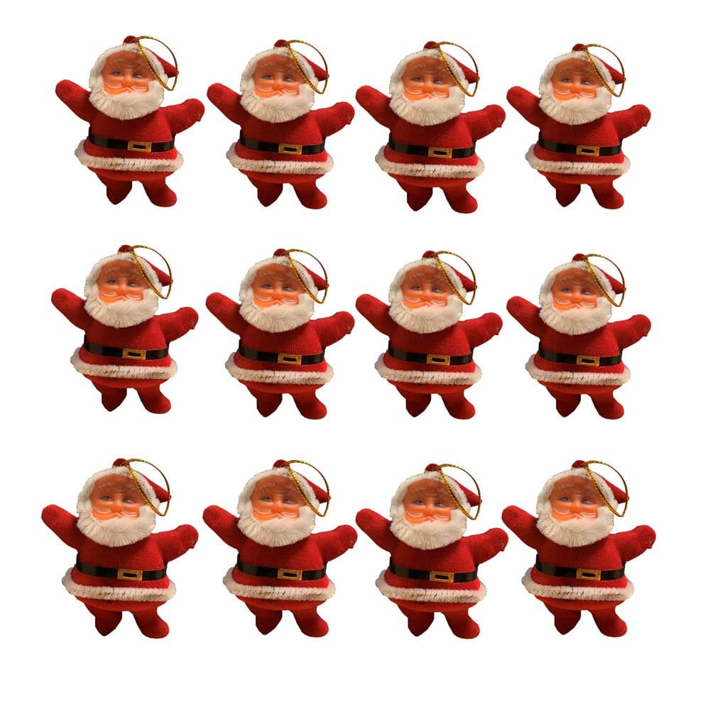 12 x CHRISTMAS TREE BAUBLE SANTA FATHER CHRISTMAS decoration ornament