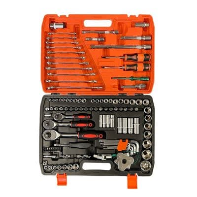 121 pcs CHROME VANADIUM TOOL SET KIT mechanic diy spanner wrench hex key