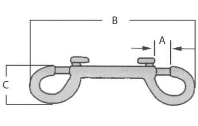 125mm STAINLESS STEEL MARINE DOUBLE END TRIGGER SNAP HOOK boat yacht rope deck