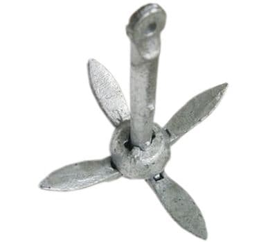 12kg GALVANISED FOLDING GRAPNEL BOAT ANCHOR dinghy rib jetski kayak canoe marine