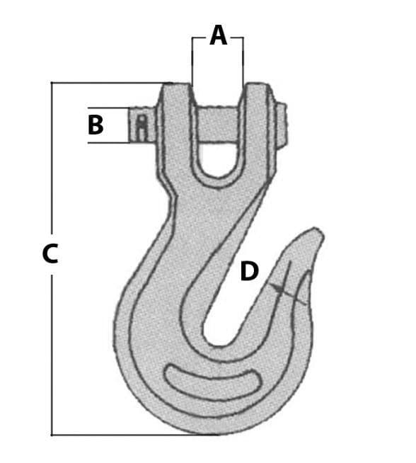 12mm STAINLESS STEEL MARINE CLEVIS CHAIN GRAB HOOK boat trailer deck yacht