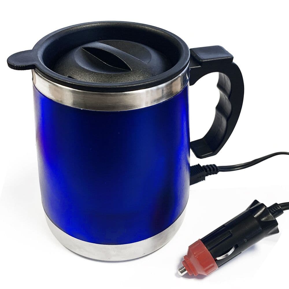 12v x 100w TRANSPARENT TRAVEL KETTLE MUG camping caravan motorhome boat