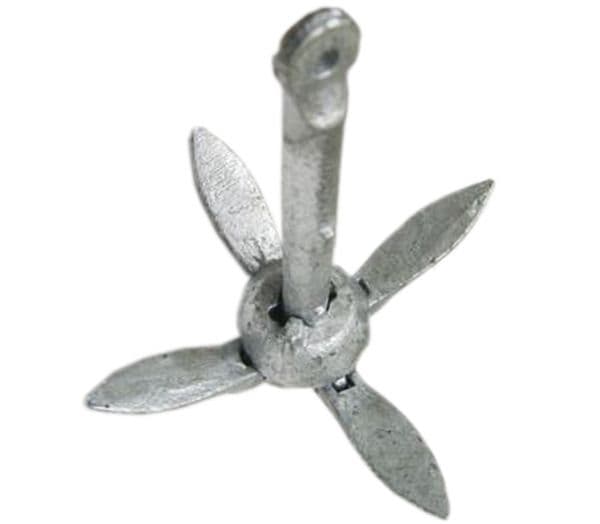 15kg GALVANISED FOLDING GRAPNEL BOAT ANCHOR dinghy rib jetski kayak ...