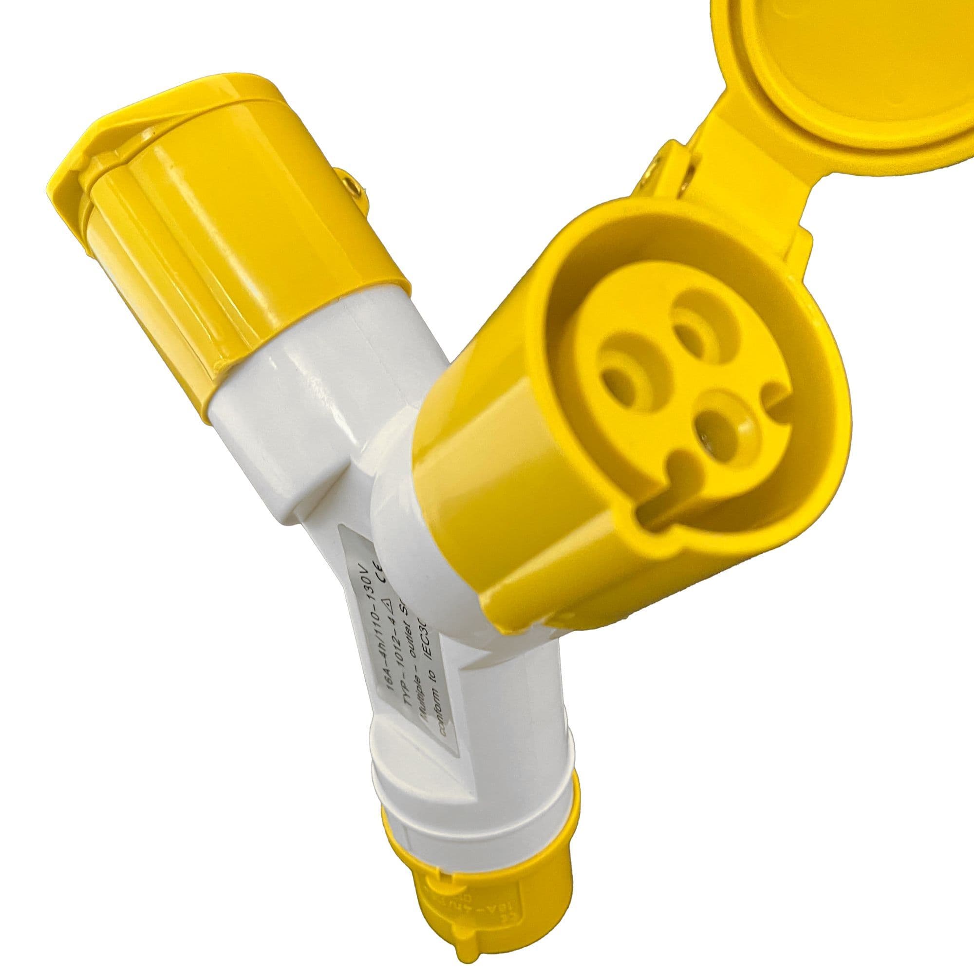 16 amp 2 Way Splitter Mains Electric Hook Up Adaptor 110V Motorhome