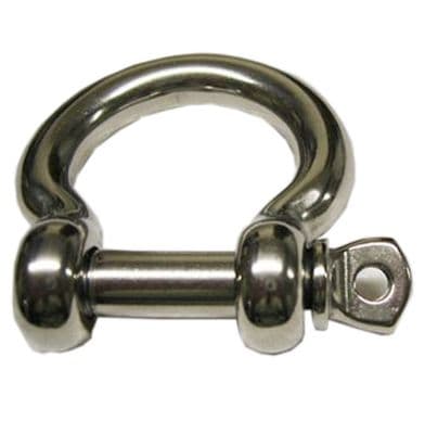 16mm STAINLESS STEEL MARINE BOW SHACKLE yacht boat deck rigging chain rope