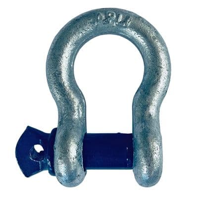 1x Lifting Shackle WLL 3.25 Ton Galvanised Screw Pin Bow Shackle Tested