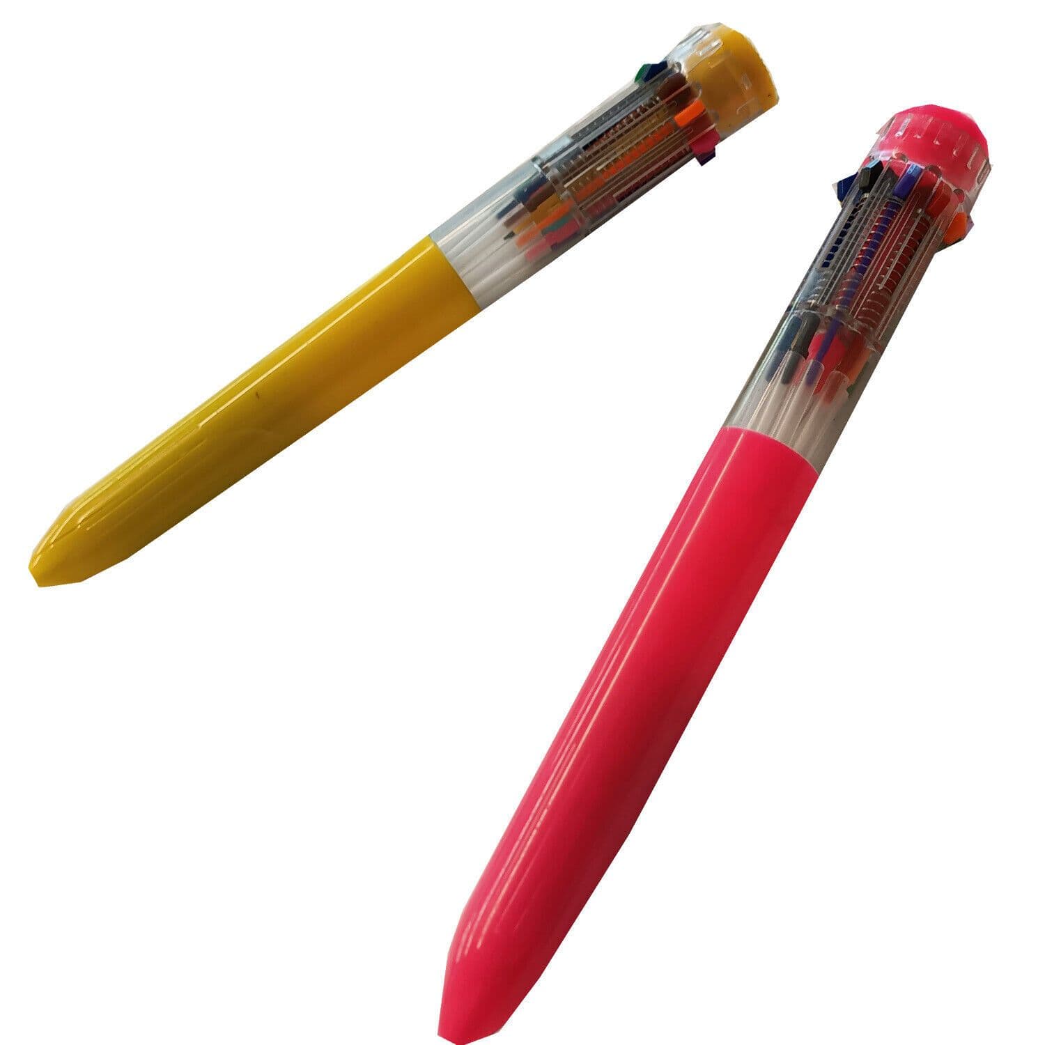 2 1 pack x 10 colour BALL POINT PENS school office stationery drawing ...