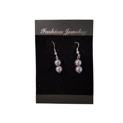 2 PACKS (4 earrings) DARK SILVER BEAD EARRINGS fashion jewellery