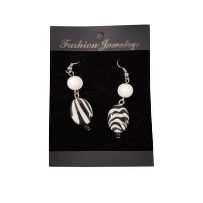 2 PACKS (4 earrings) ZEBRA PRINT EARRINGS fashion jewellery