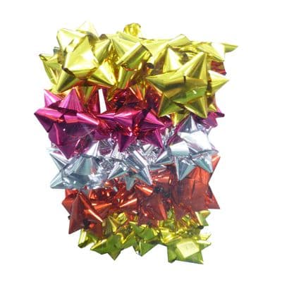 2 PACKS (60 bows) MIXED COLOURS CHRISTMAS PRESENT BOWS birthday decorations