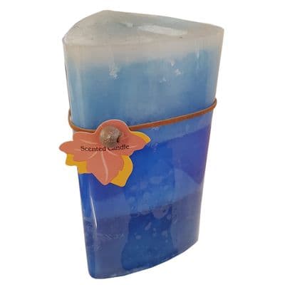 2 x 150mm high x 89mm LARGE SCENTED WAX TRIANGLE CANDLES christmas party candle