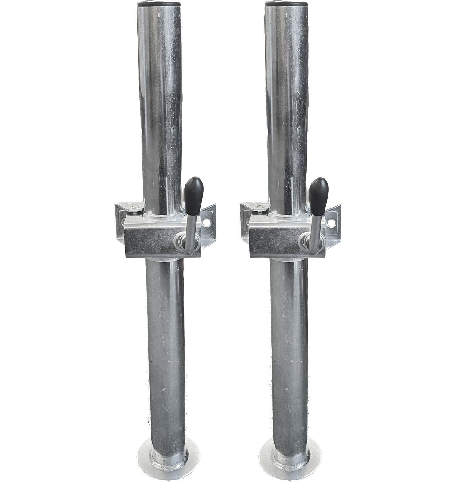 2 x 34mm Prop Drop Support Stand x 600mm Long with Clamp trailer jockey ...