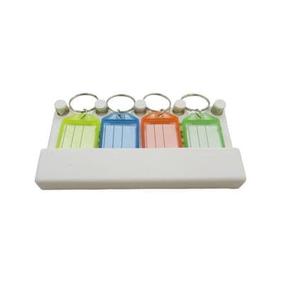 2 x 4 pieces (8 total) KEY RING NAME TAGS STORAGE HOLDER PENDANTS keyring