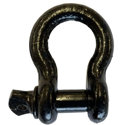 2 x 4.75 ton BLACK SCREW PIN BOW SHACKLES 4 x 4 recovery theatre winch 4WD truck