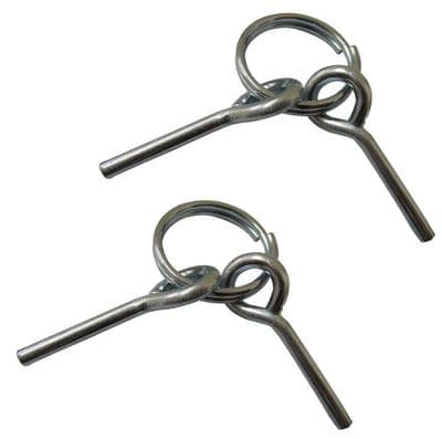 2 x AWNING TENT POLE RINGS with 2 PINS camping caravan hiking motorhome