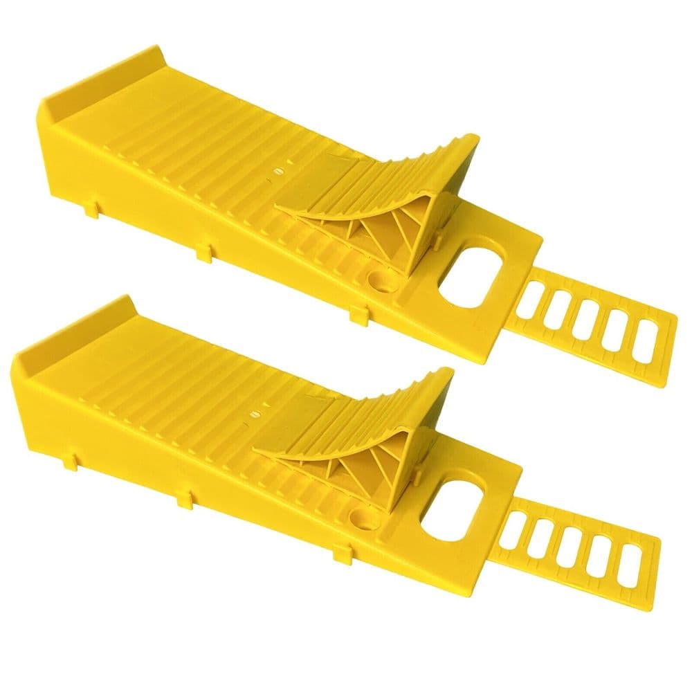 2 x Chockmaster Levelling Ramp with Chock Anti Slip Pad & Bag Anti Sink ...