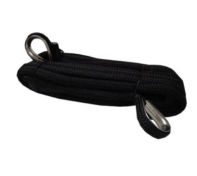 2 x DOUBLE BRAIDED DOCKLINE with THIMBLE EYE AND EPDM ABSORBER 16mm x 4 metres