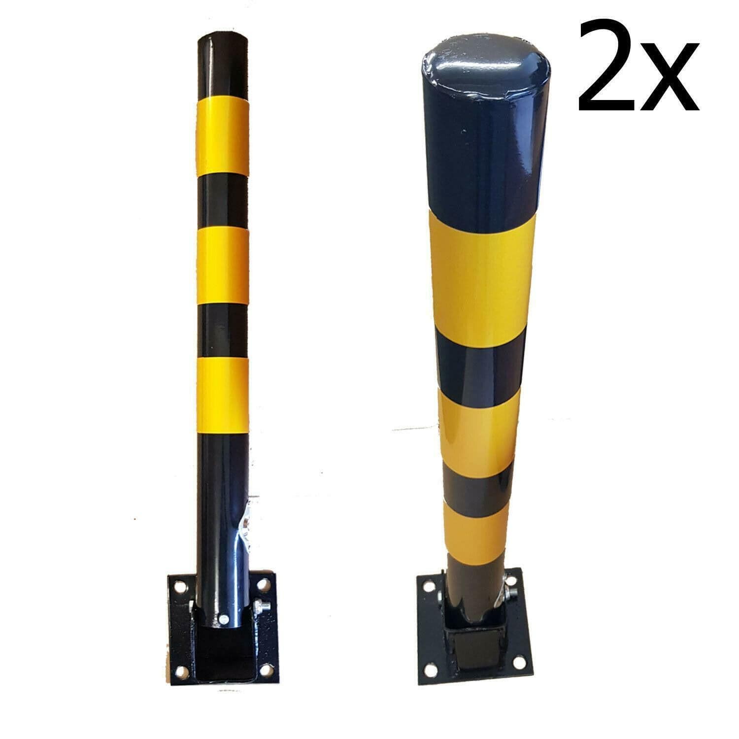 2 x FOLDING LOCKING BOLLARD SECURITY POST driveway car park lockable ...