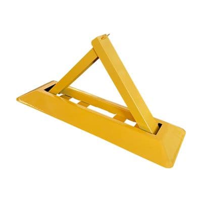 2 x FOLDING LOCKING TRIANGLE PARKING BARRIER car post 'A' frame bollard