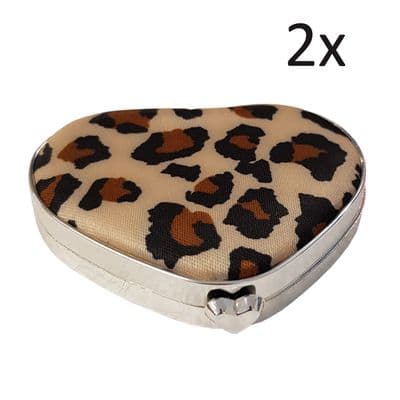 2 x FOLDING MAKE UP COSMETIC MIRRORS portable travel handbag mirror