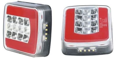 2 x GLO TRAC 'patented' LED 12v / 24v REAR TRAILER LIGHTS (TRS004) gow trac