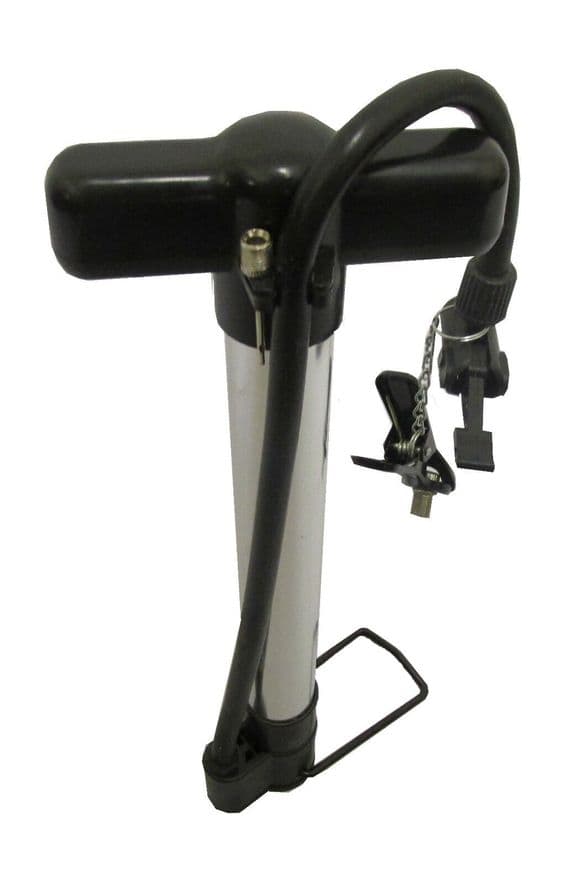 2 x HAND BIKE and BALL AIR PUMPS with aluminium body x 315mm high