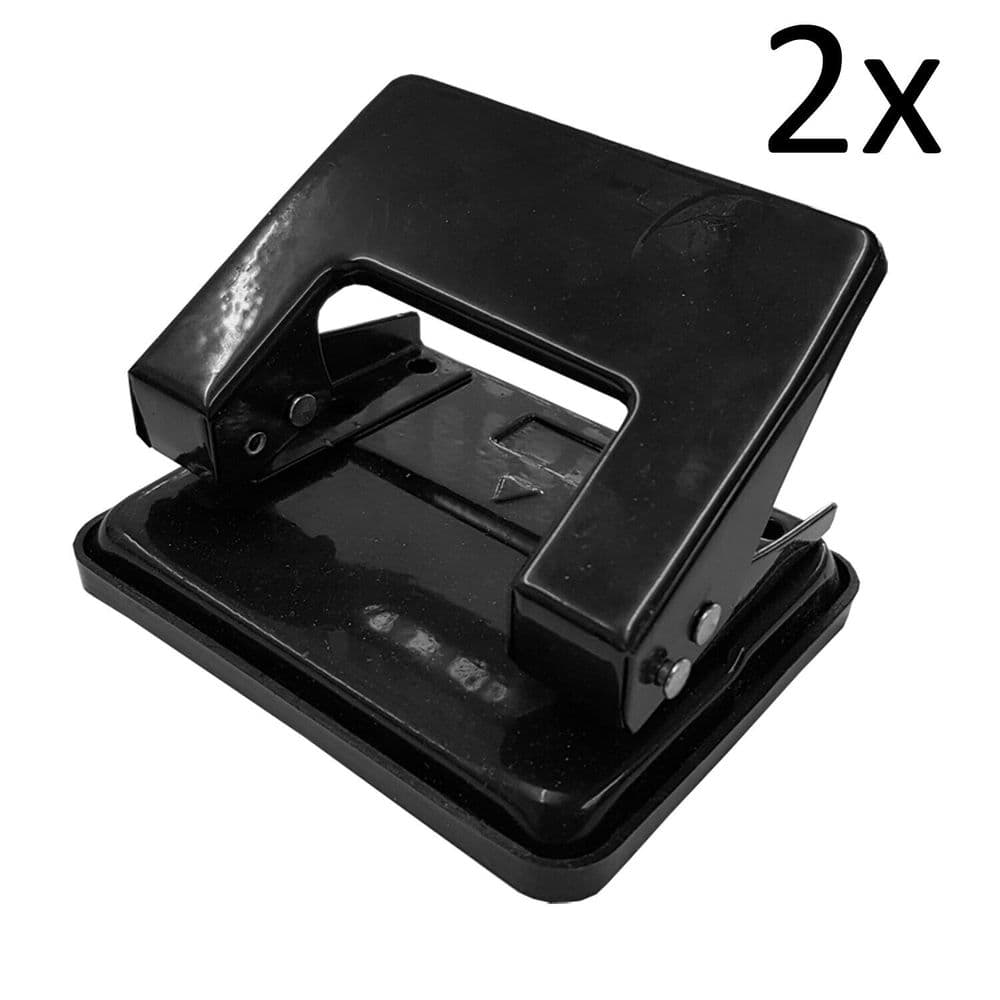 2 x HOLE PUNCH paper hole puncher office home stationary punchers