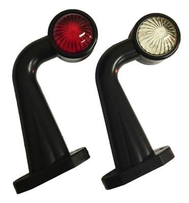 2 x LED ANGLED SIDE MARKER LIGHTS 12v/24v TRUCK TRAILER LAMPS - WEST MIDLANDS