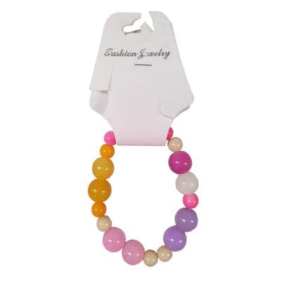 2 x MULTI-COLOURED BEADED BRACELETS fashion jewellery wrist band