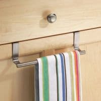 2 x Over Door Hangers Rail Holder Rack Towel Hanging Kitchen Bathroom Cupboard