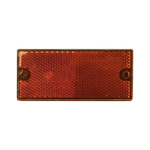 2 x RECTANGULAR RED REFLECTOR 90mm x 40mm trailer van car caravan motorhome boat
