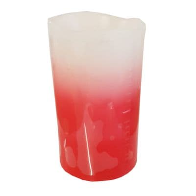 2 x RED BATTERY OPERATED FLAMELESS WAX CANDLES christmas party candle